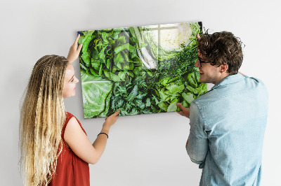 Magnetic board for wall Green vegetables