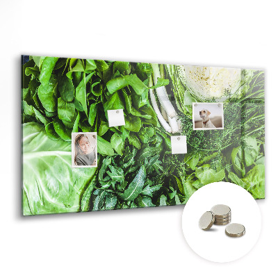 Magnetic board for wall Green vegetables