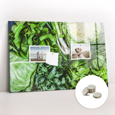 Magnetic board for wall Green vegetables