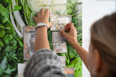 Magnetic board for wall Green vegetables