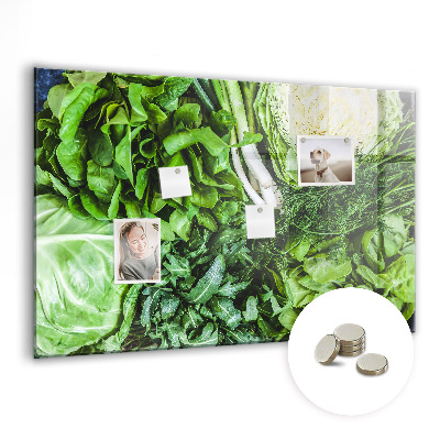 Magnetic board for wall Green vegetables