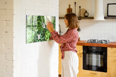 Magnetic board for wall Green vegetables