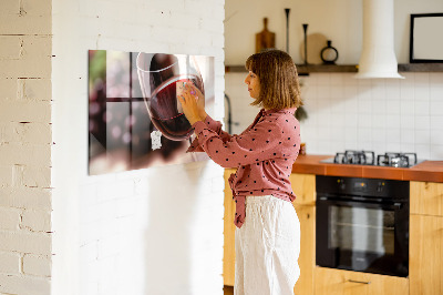 Magnetic board for wall A glass of red wine