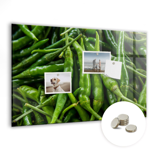 Magnetic board for wall Green peppers