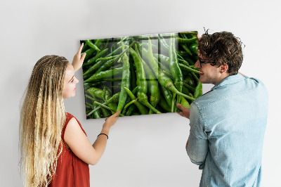 Magnetic board for wall Green peppers