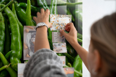 Magnetic board for wall Green peppers