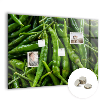 Magnetic board for wall Green peppers