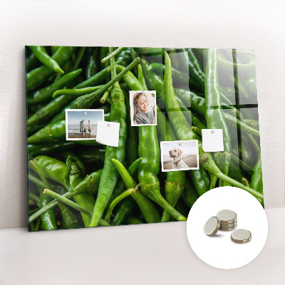 Magnetic board for wall Green peppers