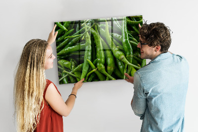 Magnetic board for wall Green peppers