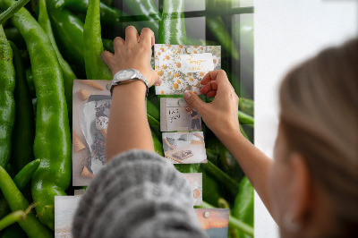 Magnetic board for wall Green peppers