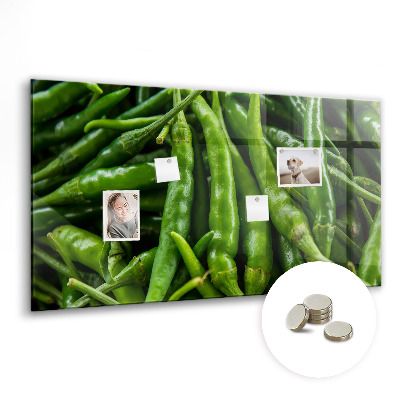 Magnetic board for wall Green peppers