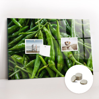 Magnetic board for wall Green peppers