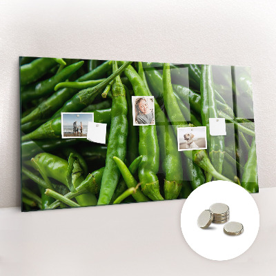Magnetic board for wall Green peppers