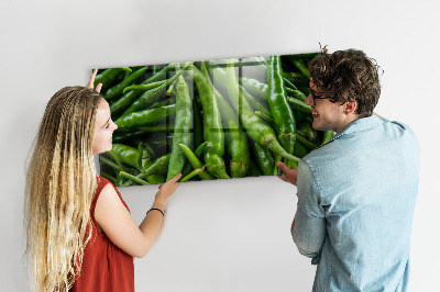 Magnetic board for wall Green peppers