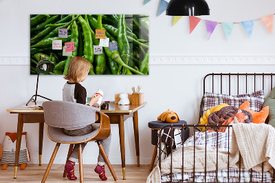 Magnetic board for wall Green peppers