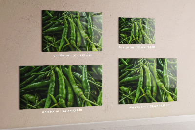 Magnetic board for wall Green peppers