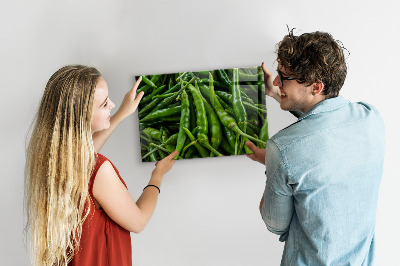 Magnetic board for wall Green peppers