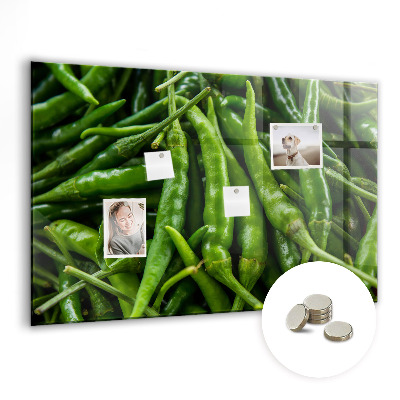 Magnetic board for wall Green peppers