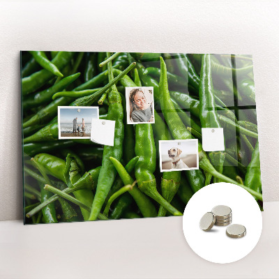 Magnetic board for wall Green peppers