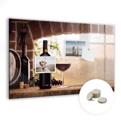 Magnetic board for wall Bottles of wine