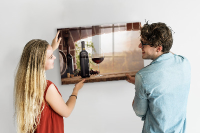 Magnetic board for wall Bottles of wine