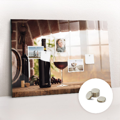 Magnetic board for wall Bottles of wine