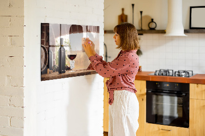 Magnetic board for wall Bottles of wine