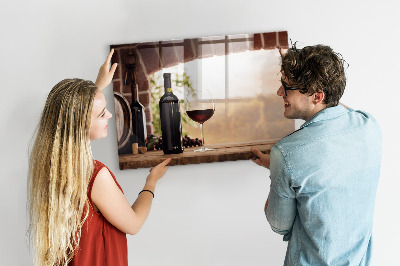 Magnetic board for wall Bottles of wine