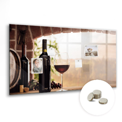 Magnetic board for wall Bottles of wine