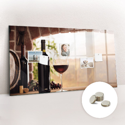 Magnetic board for wall Bottles of wine