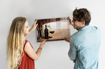 Magnetic board for wall Bottles of wine