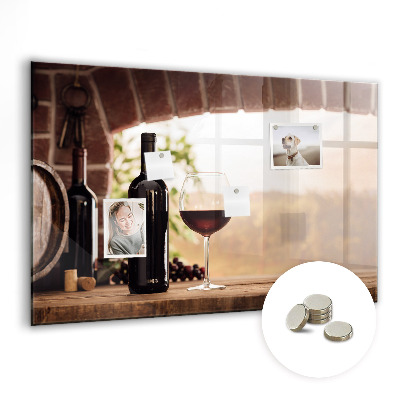 Magnetic board for wall Bottles of wine