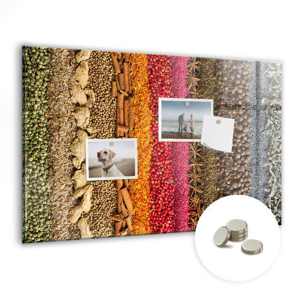 Magnetic board for wall Rows of spices