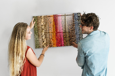 Magnetic board for wall Rows of spices