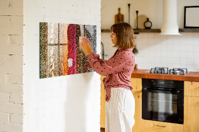 Magnetic board for wall Rows of spices