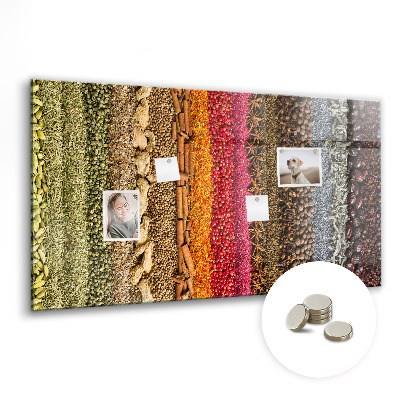 Magnetic board for wall Rows of spices