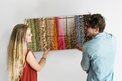 Magnetic board for wall Rows of spices