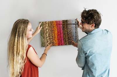 Magnetic board for wall Rows of spices