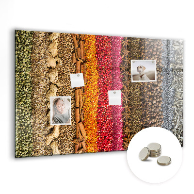 Magnetic board for wall Rows of spices