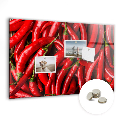 Magnetic board for wall Hot peppers