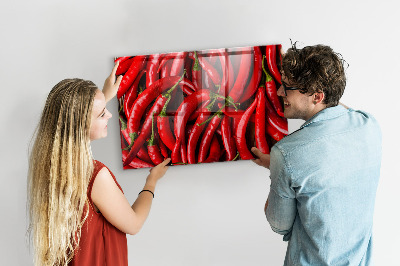 Magnetic board for wall Hot peppers