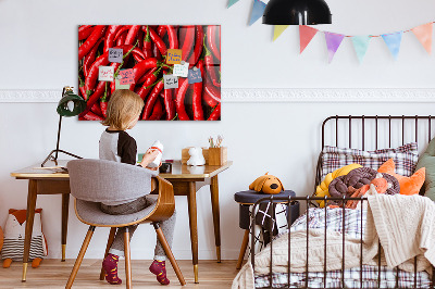 Magnetic board for wall Hot peppers