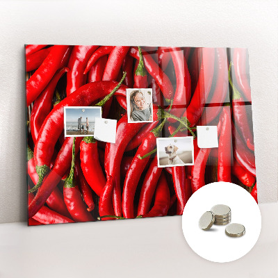 Magnetic board for wall Hot peppers