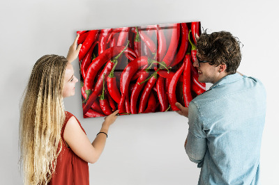 Magnetic board for wall Hot peppers