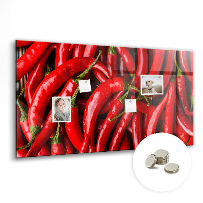 Magnetic board for wall Hot peppers