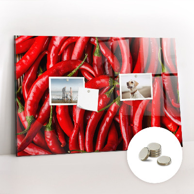 Magnetic board for wall Hot peppers