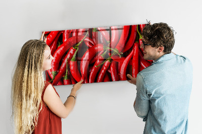 Magnetic board for wall Hot peppers