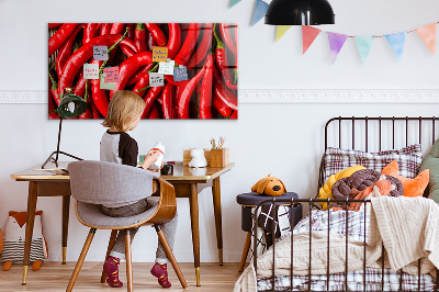 Magnetic board for wall Hot peppers