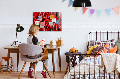 Magnetic board for wall Hot peppers