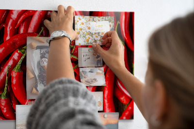 Magnetic board for wall Hot peppers